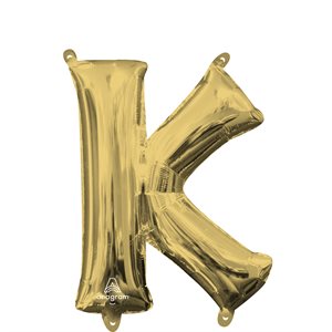 16'' M. LETTER K WHITE GOLD