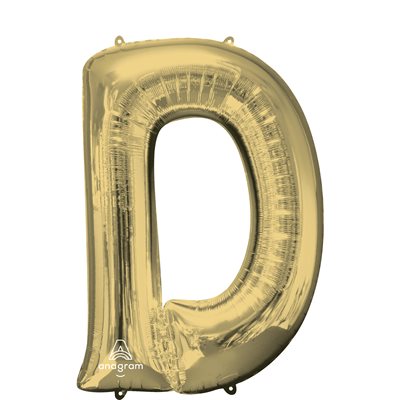 34'' M LETTER D WHITE GOLD H / S