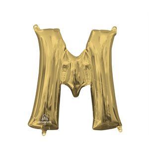 16'' M.LETTER M WHITE GOLD