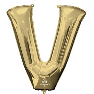 34'' M.LETTER V WHITE GOLD