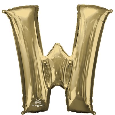 34'' M.LETTER W WHITE GOLD H / S
