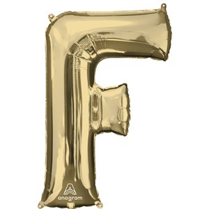 34'' M.LETTER F WHITE GOLD