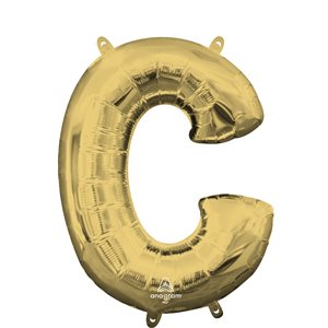 16'' M.LETTER C WHITE GOLD