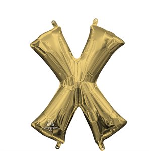 16'' M.LETTER X WHITE GOLD