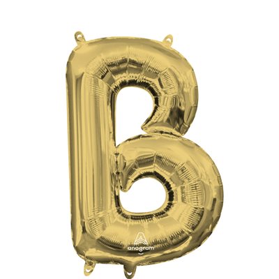 16''M. LETTER B WHITE GOLD