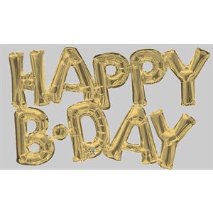 M.HAPPY BDAY PHRASE WHITE GOLD