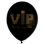 Ballon VIP Noir Ø 23 cm Sachet de 8 pièces