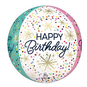 15'' M.CONFETTI SPRINKLE BIRTHDAY ORBZ