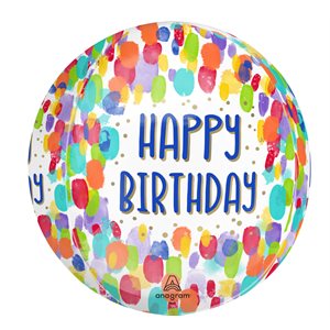 M.15" PAINTERLY DOTS BIRTHDAY ORBZ