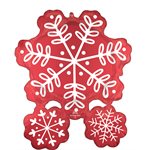 M.24''X31'' SATIN NORDIC SNOWFLAKES H / S