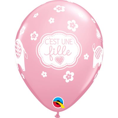 B.11'' C'EST UNE FILLE ÉLÉPHANTS ROSE PALE P / 50 B.11'' C'EST UNE FILLE ÉLÉPHANTS ROSE PALE P / 50