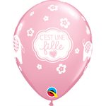 B.11'' C'EST UNE FILLE ÉLÉPHANTS ROSE PALE P / 50