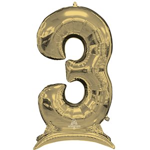 M.50'' STAND-UP NUMBERZ ''3'' WHITE GOLD
