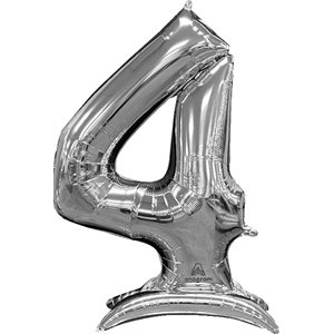 M.50'' STAND-UP NUMBERZ ''4'' SILVER