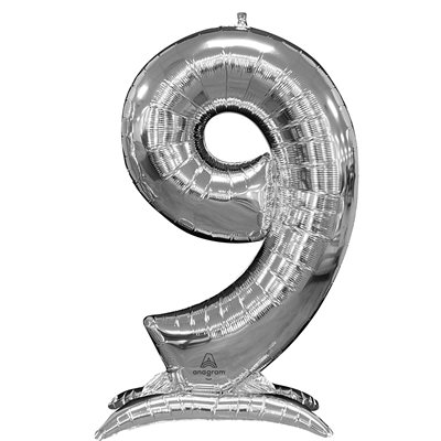 M.50'' STAND-UP NUMBERZ ''9'' SILVER M.50'' STAND-UP NUMBERZ ''9'' SILVER