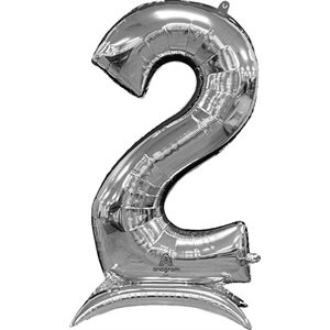 M.50'' STAND-UP NUMBERZ ''2'' SILVER