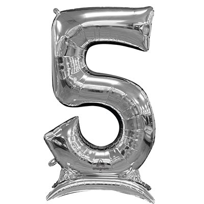 M.50'' STAND-UP NUMBERZ ''5'' SILVER M.50'' STAND-UP NUMBERZ ''5'' SILVER