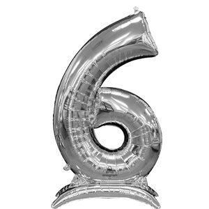 M.50'' STAND-UP NUMBERZ ''6'' SILVER