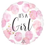 M.18'' BABY GIRL PINK WATERCOLOR