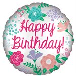 18'' M.SATIN HAPPY BIRTHDAY GARDEN