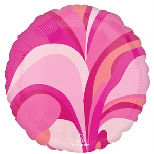 M.18'' Rond Pink Macro Marble