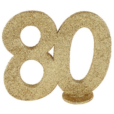 Chiffre Anniversaire or 80 ans 11 x 10 cm Sachet d'1 pièce Chiffre Anniversaire or 80 ans 11 x 10 cm Sachet d'1 pièce
