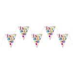 Banderole Joyeux Anniversaire festif Multicolore 22 x 26 cm