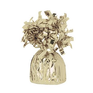 MYLAR BALLOON WEIGHT WHITE GOLD