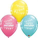 11''B.BIRTHDAY PENNANTS&DOTS P / 50