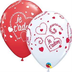 B.11'' JE T'ADORE COEURS P / 50