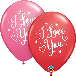 B.11'' I LOVE YOU HEARTS SCRIPT P / 50