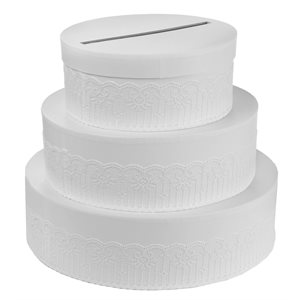 Tirelire gâteau Blanc Ø 29.5 x 26 cm Sachet d'1 pièce