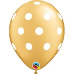 11''B. GOLD WITH WHITE DOTS P / 50