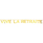 Banderole Vive la retraite Or 20 x 13 cm  /  250 cm Sachet de 1