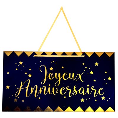 Pancarte Joyeux Anniversaire métallisé Bleu 47 x 26 x 22 cm Pancarte Joyeux Anniversaire métallisé Bleu 47 x 26 x 22 cm