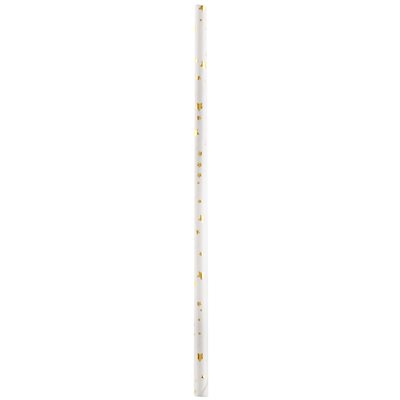 Paille Joyeux Anniversaire Blanc 19.2 x 0.6 cm Sachet de 20