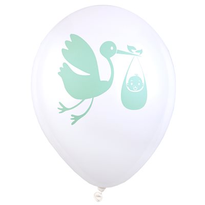 Ballon Baby shower Vert Ø 23 cm Sachet de 8 pièces Ballon Baby shower Vert Ø 23 cm Sachet de 8 pièces