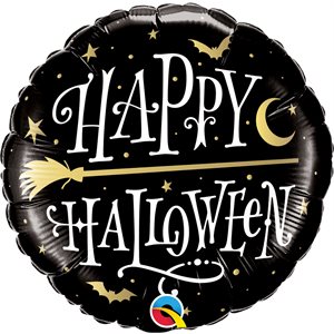 18'' M. HALLOWEEN GOLDEN BROOMSTICK