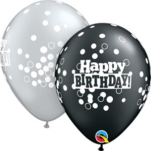 11''B.HAPPY BIRTHDAY CONFETTI DOTS P / 50