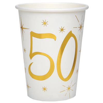 Gobelet des âges or 50 ans Ø 7.8 x 9.7 cm / 27cl Sachet de 1 Gobelet des âges or 50 ans Ø 7.8 x 9.7 cm / 27cl Sachet de 1