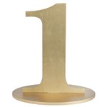 Marque table chiffre métallisé or N°1 14 x 9.5 x 17 cm Sache