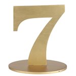 Marque table chiffre métallisé or N°7 14 x 9.5 x 17 cm Sache