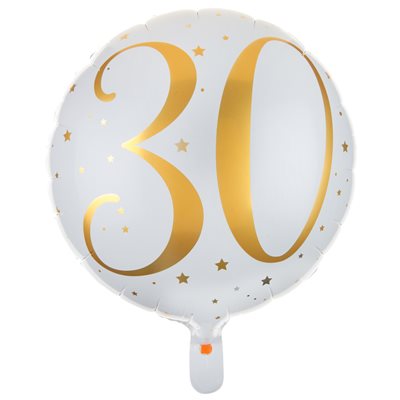 Ballon Alu des âges or 30 ans Ø 45 cm Sachet d'1 pièce Ballon Alu des âges or 30 ans Ø 45 cm Sachet d'1 pièce