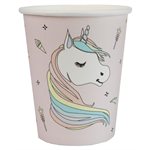 Gobelet Licorne Rose Ø 7.8 x 9.7 cm  /  27cl Sachet de 10 pièc