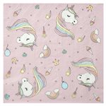Serviette Licorne Rose 16.5 x 16.5 cm Sachet de 20 pièces