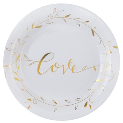 Assiette Just Married Or Ø 22.5 cm Sachet de 10 pièces Assiette Just Married Or Ø 22.5 cm Sachet de 10 pièces