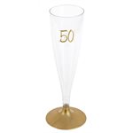Flûte âge or 50 ans 14 cl Thermorétracté 6 pièces