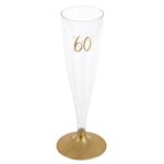 Flûte âge or 60 ans 14 cl Thermorétracté 6 pièces
