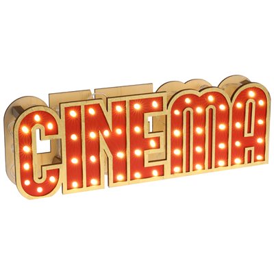 Lettres Cinéma lumineuses Rouge 30 x 4 x 10 cm La pièce Lettres Cinéma lumineuses Rouge 30 x 4 x 10 cm La pièce