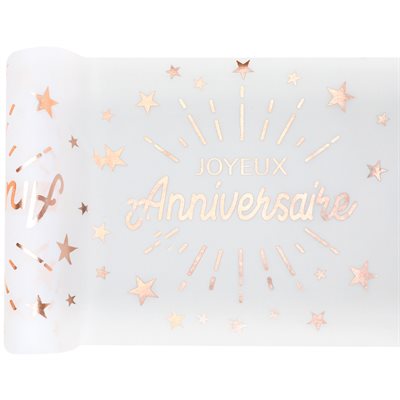 Chemin de table Anniversaire Etincelant Rose 30 cm Rouleau d Chemin de table Anniversaire Etincelant Rose 30 cm Rouleau d